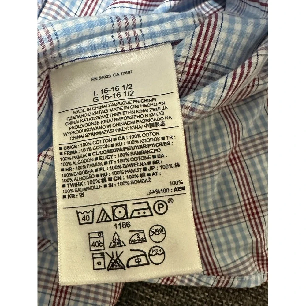 Banana Republic Classic Fit Men's L‎ Plaid Long Sleeve Shirt